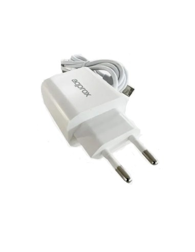 CARGADOR 5V ENCHUFE APPROX 18W CON CABLE TYPE C BLANCO PN: APPUSBWALL18 EAN: 8435099531722   