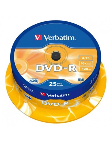 DVD VERBATIM 25 UNDS 16X 4.7GB  -R PN: 043522-03 EAN: 023942435228    