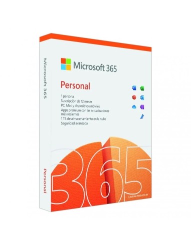 OFFICE 365 PERSONAL 32/64BITS  PC/MAC 1 AÑO CAJA 2021 PN: QQ2-01444 EAN: 196388209422    