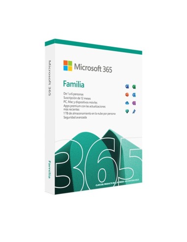 OFFICE 365 FAMILIA 32/64 BIT 6 USERS  PC/MAC CAJA PN: 6GQ-01955 EAN: 196388208821    