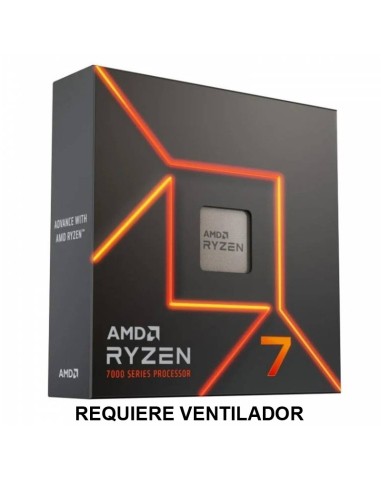 CPU AMD S-AM5 RYZEN 7 7700X    4.5 GHz BOX SIN VENTILADOR PN: 100-100000591WOF EAN: 730143314428    