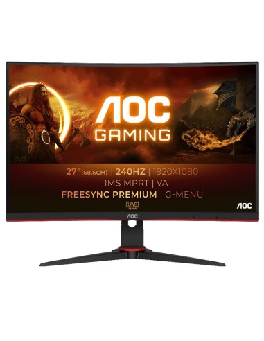 MONITOR   27" AOC C27G2        CURVED GAMING FHD 240HZ 0.5MS PN: C27G2ZE/BK EAN: 4038986187381   