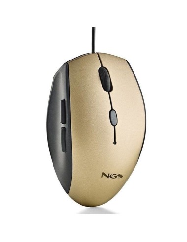 RATON USB NGS MOTH GOLD DORADO 1600DPI CON ADAPT. TYPE C PN: MOTHGOLD EAN: 8435430623376   