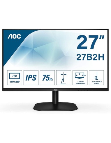 MONITOR   27" AOC LED 27B2H    IPS FULL HD HDMI, VGA NEGRO PN: 27B2H EAN: 4038986187183   