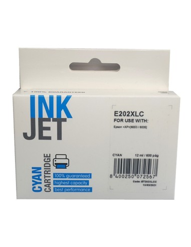 CARTUCHO INK EPSON T02H 202XL  CIAN PN: XET202XLCC EAN: 8400250072567   