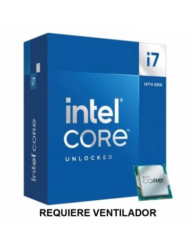 CPU INTEL S-1700 CORE I7-14700 K 3.4GHZ BOX SIN VENTILADOR PN: BX8071514700K EAN: 5032037278485   