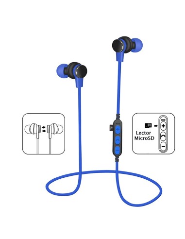 AURI + MIC BT + LECTOR TARJET  A PLATINET IN EAR AZUL PN: PM1061BL EAN: 5907595444682   