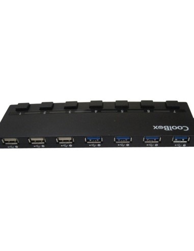 HUB 4 PTOS USB 3.0 COOLBOX + 3 PTOS 2.0 PN: HUBCOO356A EAN: 8437012429574   