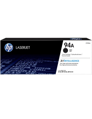 TONER HP CF294A 94A NEGRO PN: CF294A EAN: 192545654487    