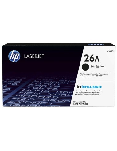 TONER HP CF226A 26A NEGRO PN: CF226A EAN: 889296154761    