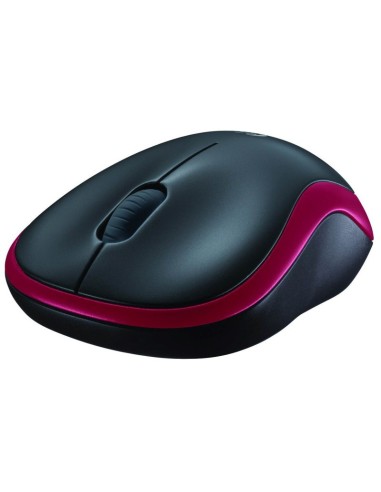 RATON WIRELESS LOGITECH M185   NEGRO/ROJO PN: 910-002237 EAN: 5099206028845   