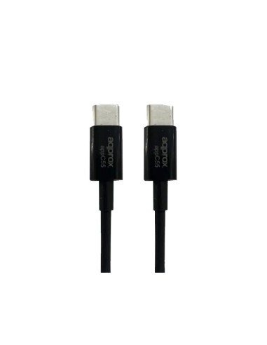 CABLE USB TYPE C A TYPE C 1M   APPROX NEGRO PN: APPC55 EAN: 8435099532118   