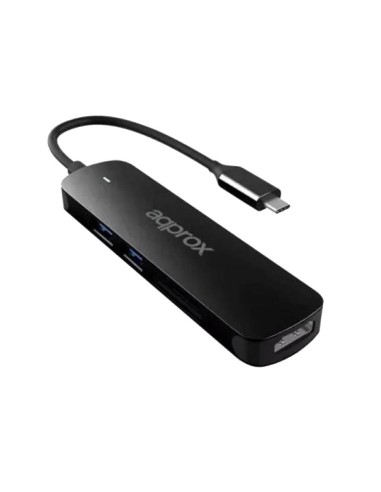 MINI DOCK USB TYPE C APPROX    5 EN 1 LECTOR DE TARJETAS,HDMI PN: APPC45 EAN: 8435099531470   