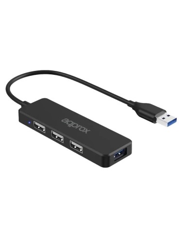 HUB 4 PTOS 3X USB2.0 1 X USB3  TIPO A A TIPO A APPROX PN: APPC47 EAN: 8435099531494   