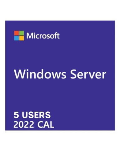 LICENCIA CAL 5 USUARIOS 2022   WINDOWS SERVER PN: R18-06476 EAN: 889842772012    