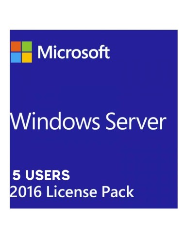 LICENCIA CAL 5 USUARIOS 2016   WINDOWS SERVER PN: R18-05255 EAN: 889842167030    