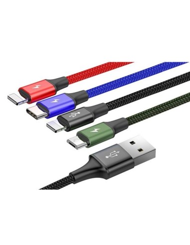 MULTICABLE USB TYPC C MICRO B  USB Y LIGTHNING 1M PN: BS 2189 EAN: 1000000001732   