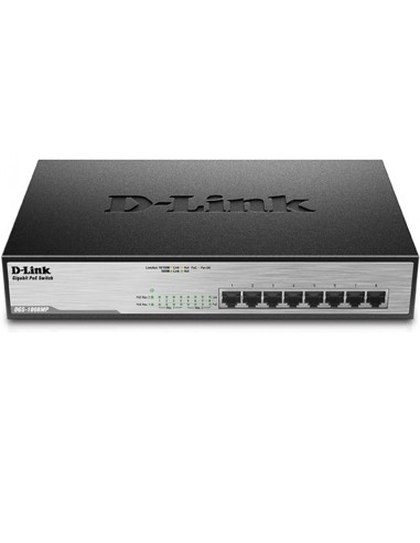 SWITCH GIGA  8PTOS DLINK       DGS-1008MP POE PN: DGS-1008MP EAN: 790069420337    