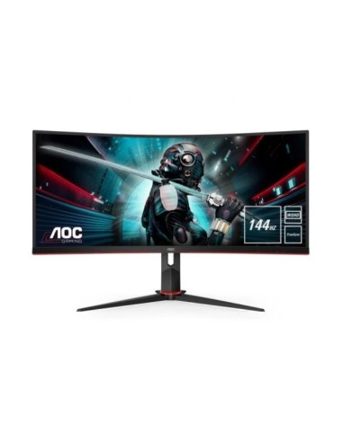 MONITOR   34" AOC LED CU34G2X  VA NEGRO Y ROJO PN: CU34G2X/BK EAN: 4038986117005   