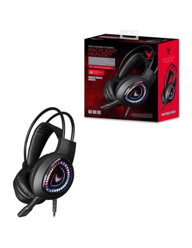 AURI + MIC 3.5MM/USB PLATINE   GAMING LED CASCOS PN: VH80L EAN: 5907595455596   