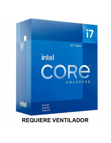 CPU INTEL S-1700 CORE I7-12700 KF 3.6GHZ SIN VENTILADOR PN: BX8071512700KF EAN: 5032037234047   