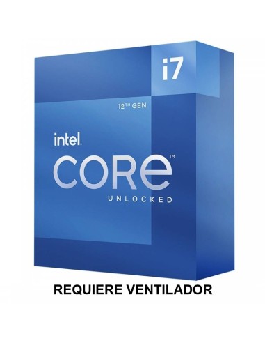 CPU INTEL S-1700 CORE I7-12700 K  5.0GHz BOX SIN VENTILADOR PN: BX8071512700K EAN: 5032037233989   