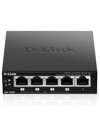 SWITCH GIGA  5PTOS DLINK       DGS-1005P POE PN: DGS-1005P EAN: 790069440984    