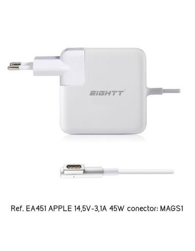 ALIMENTADOR PORT.  45W EIGHTT  ESPECIFICO APPLE PN: EA451 EAN: 8425402171097   