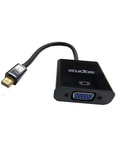 ADAPT. MINI DP A VGA  NEGRO    APPROX PN: APPC13V2 EAN: 8435099518433   