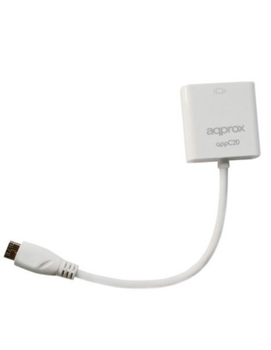 ADAPT. MINI HDMI A VGA BLANCO   APPROX PN: APPC20 EAN: 8435099518495   