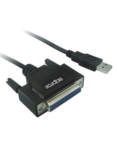 ADAPT. USB A PARALELO DB25     NEGRO APPROX PN: APPC26 EAN: 8435099521020   