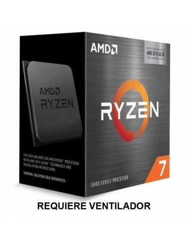 CPU AMD S-AM4 RYZEN 7 5800X3D  3.5GHZ BOX SIN VENTILADOR PN: 100-100000651WOF EAN: 730143313797    