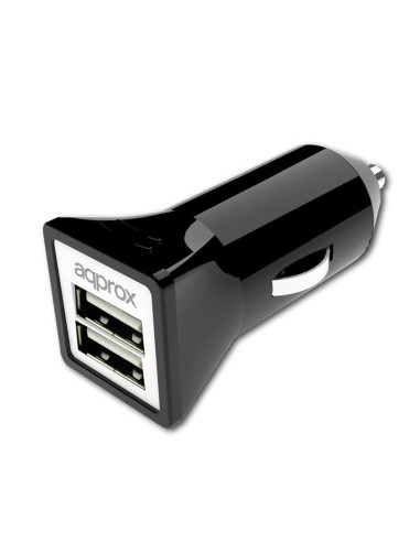 CARGADOR  5V COCHE 2X USB 3.1A  NEGRO PN: APPUSBCAR31B EAN: 8435099516170   