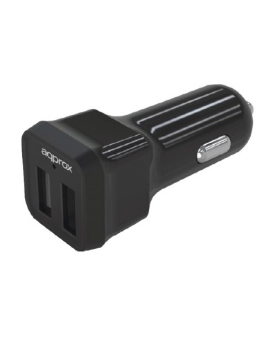 CARGADOR  5V COCHE 2X USB 2.4A  NEGRO PN: APPUSBCAR24B EAN: 8435099526070   