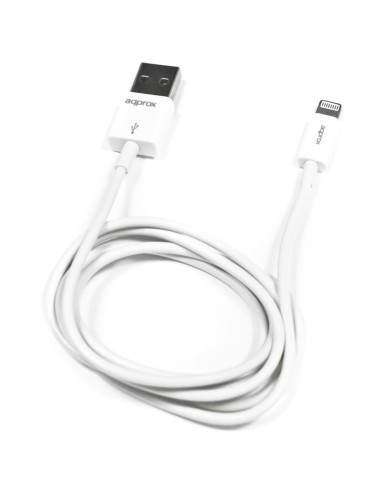 CABLE APPROX LIGHTNING A USB   2.0 1M BLANCO PN: APPC03V2 EAN: 8435099514909   