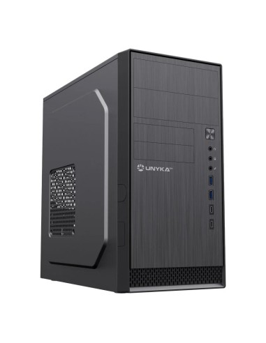 CAJA MICRO ATX UNYKA AERO C12  NEGRA SIN FUENTE USB 3.0 PN: UK52110 EAN: 6974560220953   