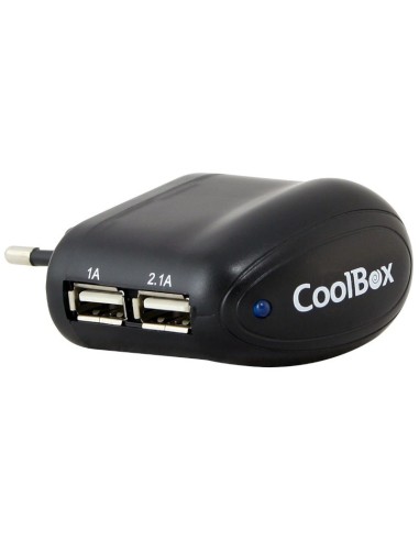 CARGADOR  5V ENCHUFE COOLBOX   UX-2 USB PN: REPCOOUSBX2 EAN: 8437012429710   