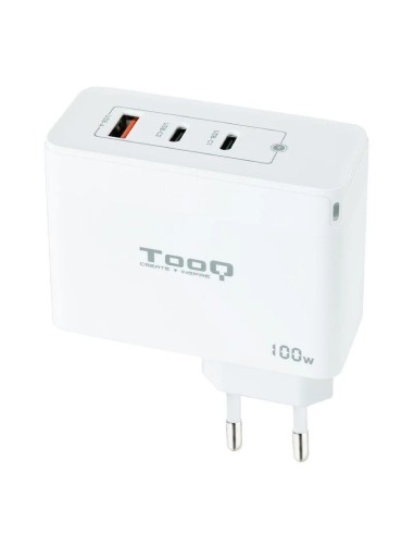 CARGADOR  5V ENCHUFE 2 X USB   TYPE C, USB, 100W BLANCO PN: TQWC-GANQC2PD100 EAN: 8433281013216   