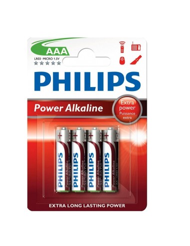 PILAS AAA  4 UNDS PHILIPS BLIS TER ALCALINA PN: LR03P4B EAN: 8712581549824   