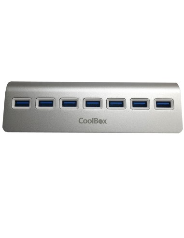 HUB 7 PTOS USB 3.0 COOLBOX ALU -3 CON ALIMENTADOR CORRIENTE PN: HUBCOO7ALU3 EAN: 8436556141812   