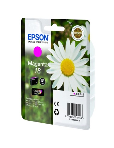 CARTUCHO EPSON T180340 MAGENTA PN: C13T180340 EAN: 8715946625140   