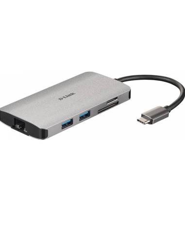 MINI DOCK + HUB 8 EN 1 USB-C   HDMI/HUB/USB 3.0 DLINK DUB-M81 PN: DUB-M810 EAN: 790069450471    