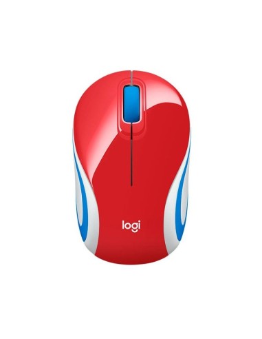 RATON WIRELESS LOGITECH M187 . MINI ROJO AZUL BLANCO PN: 910-002732 EAN: 5099206032194   