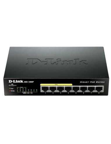 SWITCH GIGA  8PTOS DLINK       DGS-1008P 4 STD + 4 PTOS POE PN: DGS-1008P EAN: 790069344176    