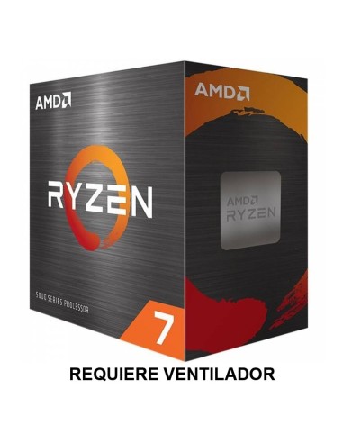 CPU AMD S-AM4 RYZEN 7 5800X 3. 8GHZ BOX SIN VENTILADOR PN: 100-100000063WOF EAN: 730143312714    