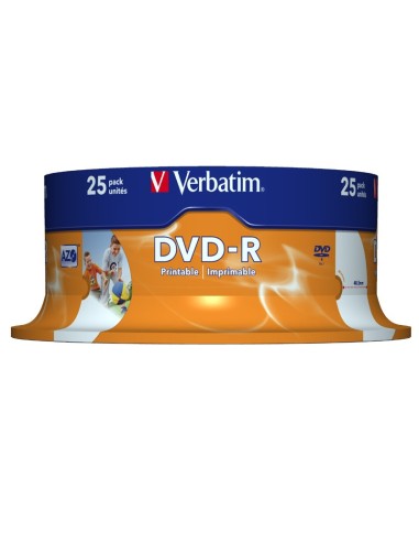 DVD VERBATIM 25 UNDS 16X 4.7GB  PRINTABLE PN: 43538 EAN: 023942435389    