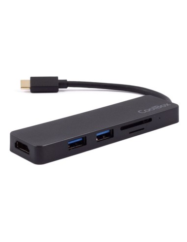 MINI DOCK USB TYPE C COOLBOX   USB 3.0, HDMI, SD, MSD NEGRO PN: COO-DOCK-03 EAN: 8436556142284   