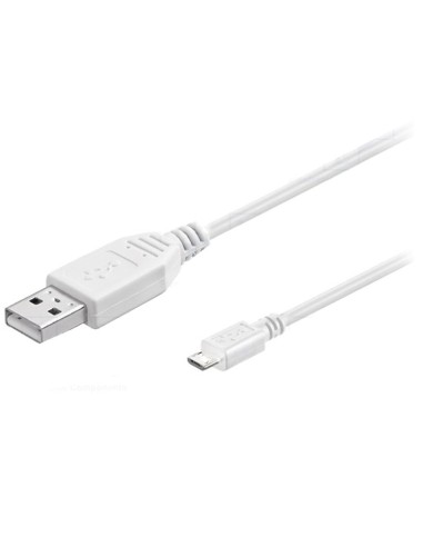 CABLE USB 2.0  1 M A MICRO     USB OMEGA BLANCO PN: USB A MICRO 1M W EAN: 1000000004232   