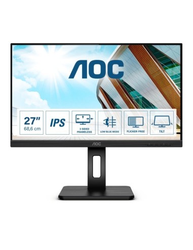 MONITOR   27" AOC LED 27P2Q    IPS, USB, VGA, DVI, HDMI NEGRO PN: 27P2Q EAN: 4038986187329   