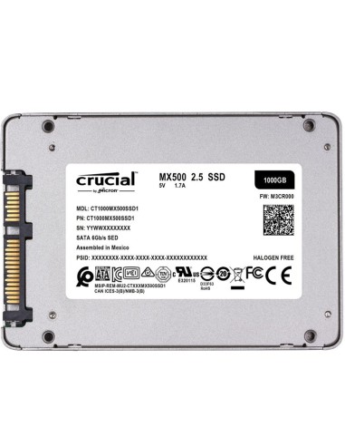 DISCO SSD   1TB CRUCIAL        SATA3 MX500 PN: CT1000MX500SSD1 EAN: 649528785060    